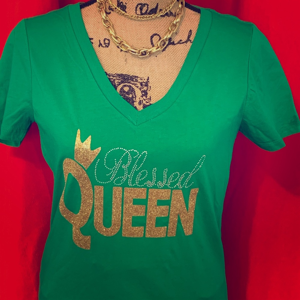About That Bling Tee “Blessed Queen”